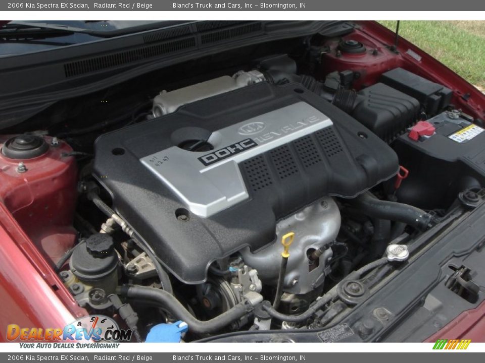 2006 Kia Spectra EX Sedan Radiant Red / Beige Photo #20
