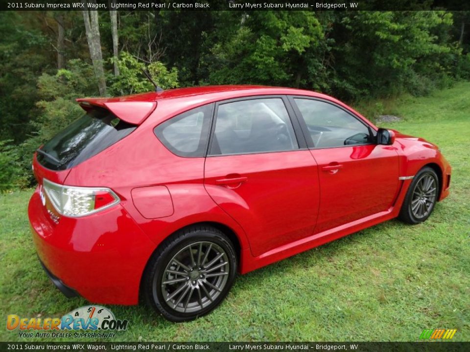 2011 Subaru Impreza WRX Wagon Lightning Red Pearl / Carbon Black Photo #3