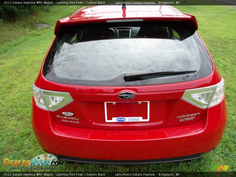 2011 Subaru Impreza WRX Wagon Lightning Red Pearl / Carbon Black Photo #4