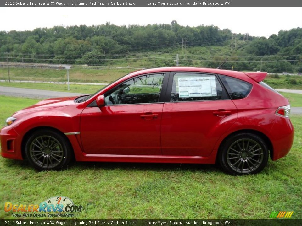 2011 Subaru Impreza WRX Wagon Lightning Red Pearl / Carbon Black Photo #6