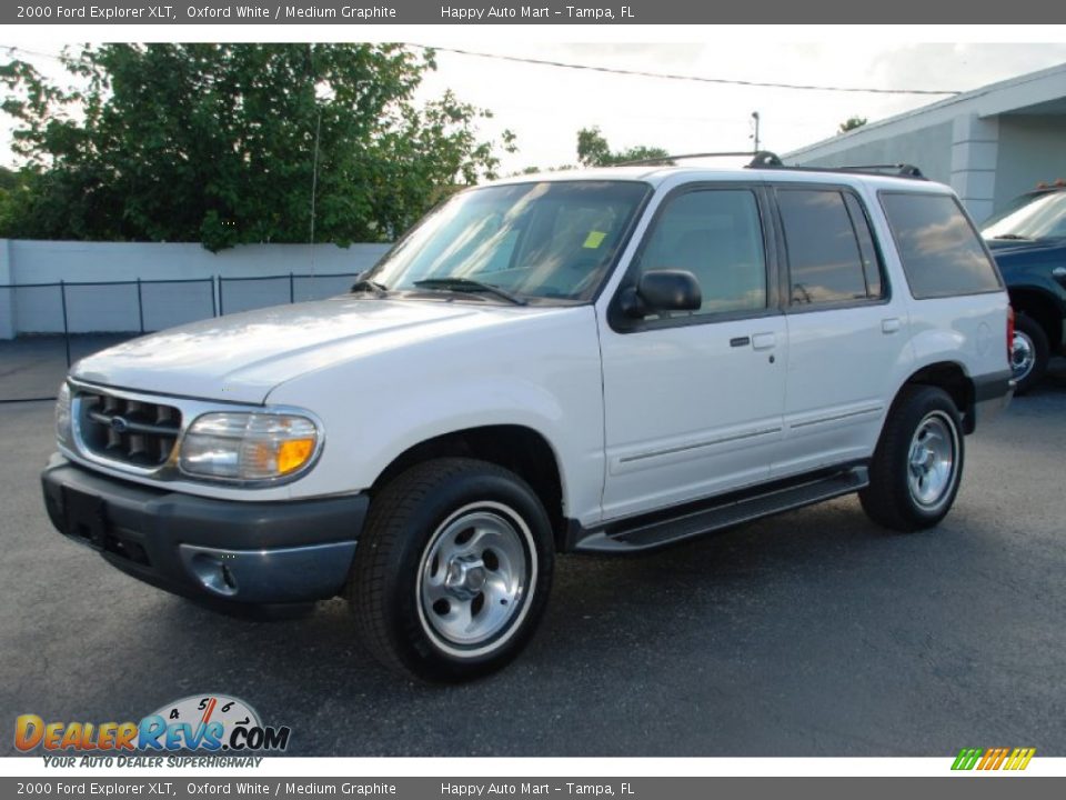 2000 Ford Explorer XLT Oxford White / Medium Graphite Photo #3