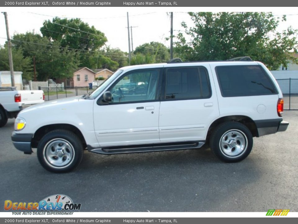 2000 Ford Explorer XLT Oxford White / Medium Graphite Photo #4