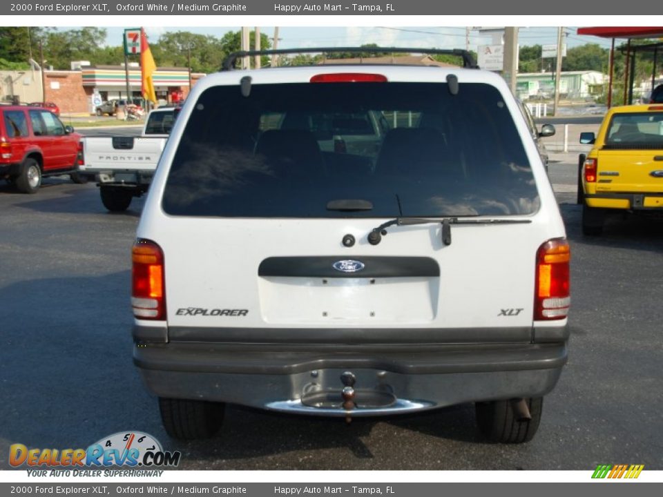 2000 Ford Explorer XLT Oxford White / Medium Graphite Photo #8
