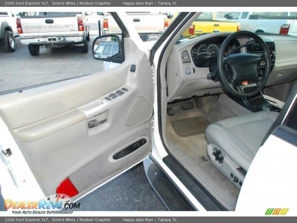 2000 Ford Explorer XLT Oxford White / Medium Graphite Photo #12