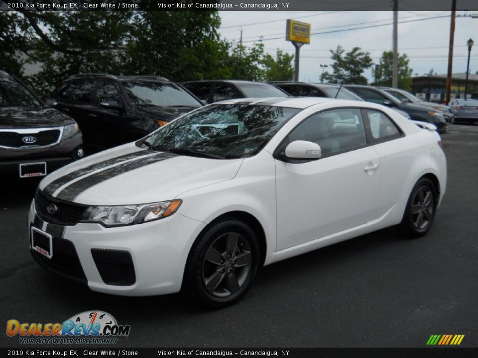 2010 Kia Forte Koup EX Clear White / Stone Photo #1