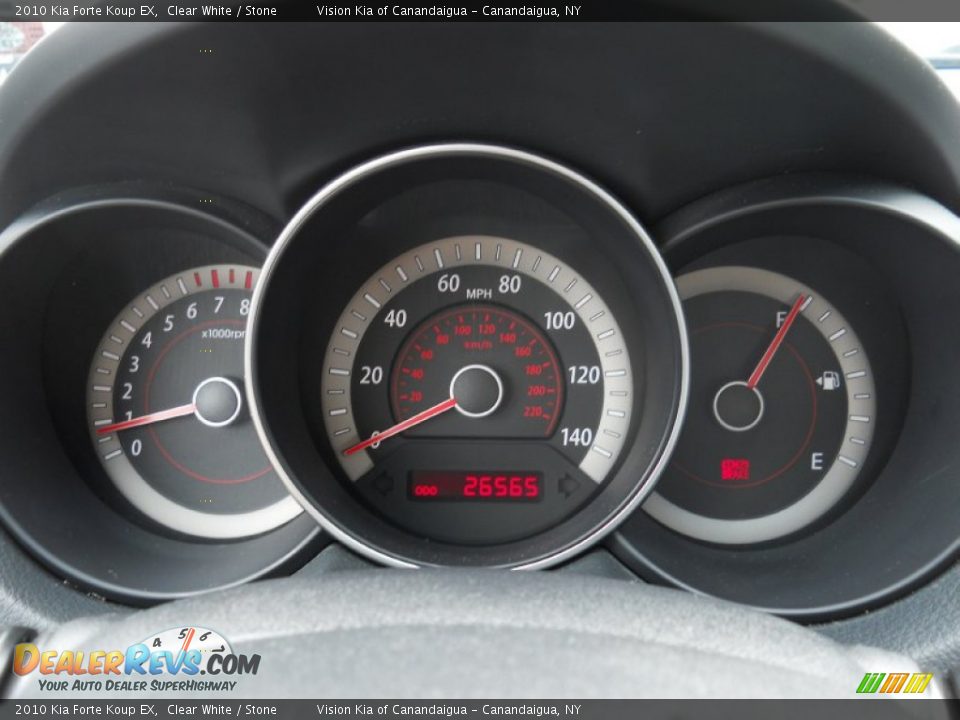 2010 Kia Forte Koup EX Clear White / Stone Photo #3