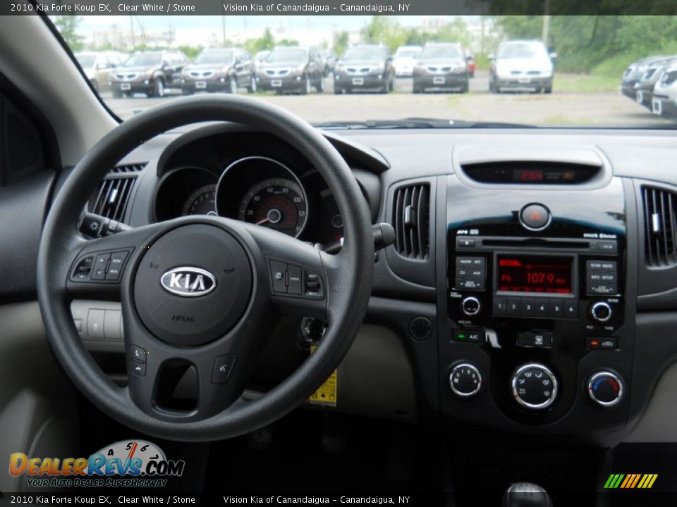 2010 Kia Forte Koup EX Clear White / Stone Photo #4