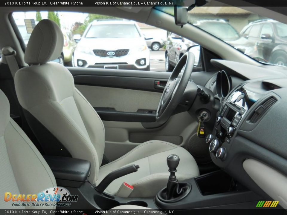2010 Kia Forte Koup EX Clear White / Stone Photo #7