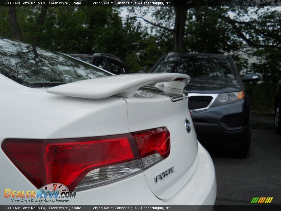 2010 Kia Forte Koup EX Clear White / Stone Photo #11