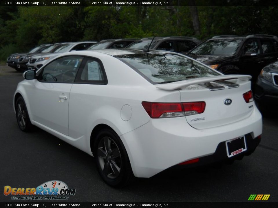2010 Kia Forte Koup EX Clear White / Stone Photo #13