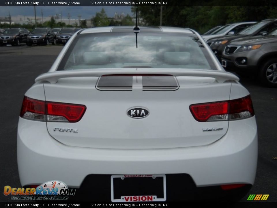 2010 Kia Forte Koup EX Clear White / Stone Photo #14