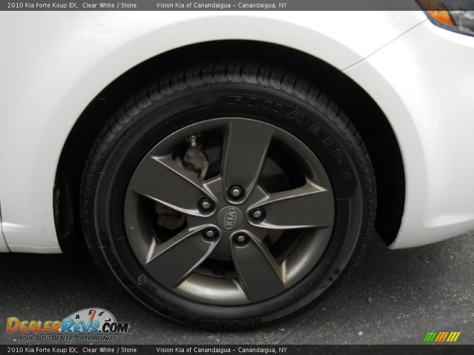 2010 Kia Forte Koup EX Clear White / Stone Photo #17