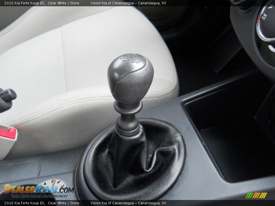 2010 Kia Forte Koup EX Clear White / Stone Photo #18