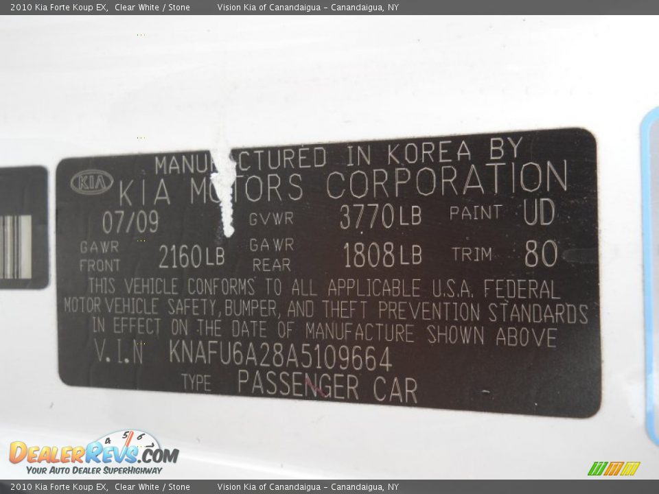 2010 Kia Forte Koup EX Clear White / Stone Photo #23