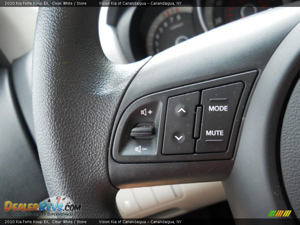 2010 Kia Forte Koup EX Clear White / Stone Photo #24