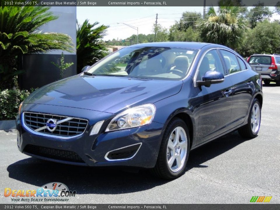 2012 Volvo S60 T5 Caspian Blue Metallic / Soft Beige Photo #1