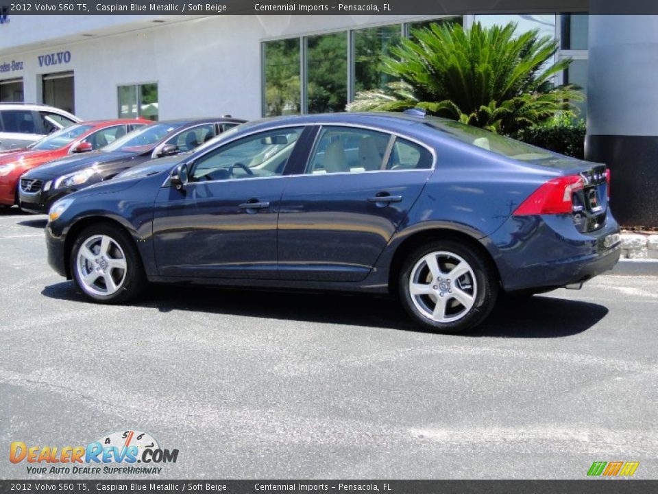 2012 Volvo S60 T5 Caspian Blue Metallic / Soft Beige Photo #4