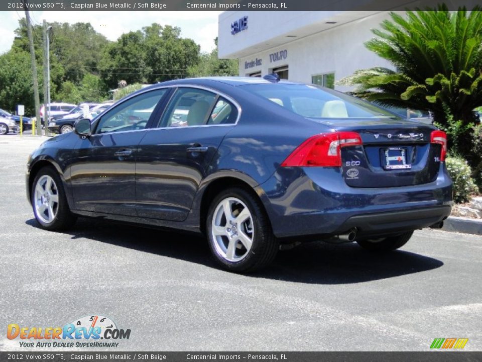 2012 Volvo S60 T5 Caspian Blue Metallic / Soft Beige Photo #5