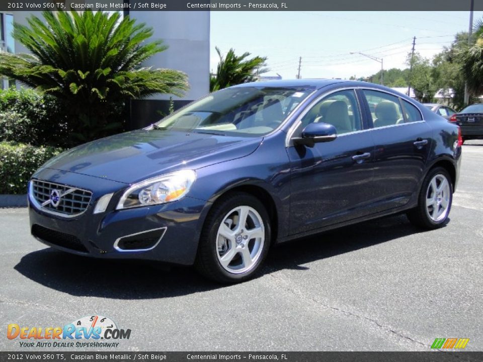 2012 Volvo S60 T5 Caspian Blue Metallic / Soft Beige Photo #10
