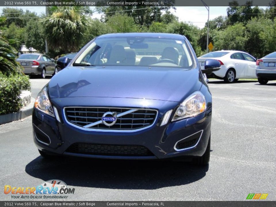 2012 Volvo S60 T5 Caspian Blue Metallic / Soft Beige Photo #11