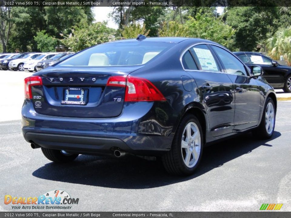 2012 Volvo S60 T5 Caspian Blue Metallic / Soft Beige Photo #14