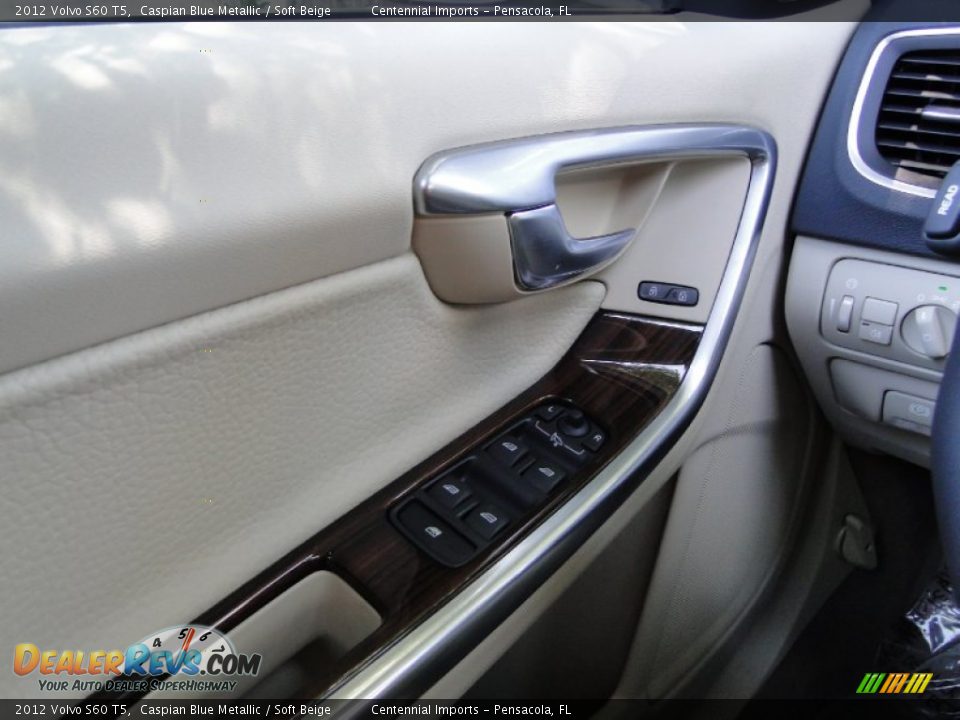 2012 Volvo S60 T5 Caspian Blue Metallic / Soft Beige Photo #16
