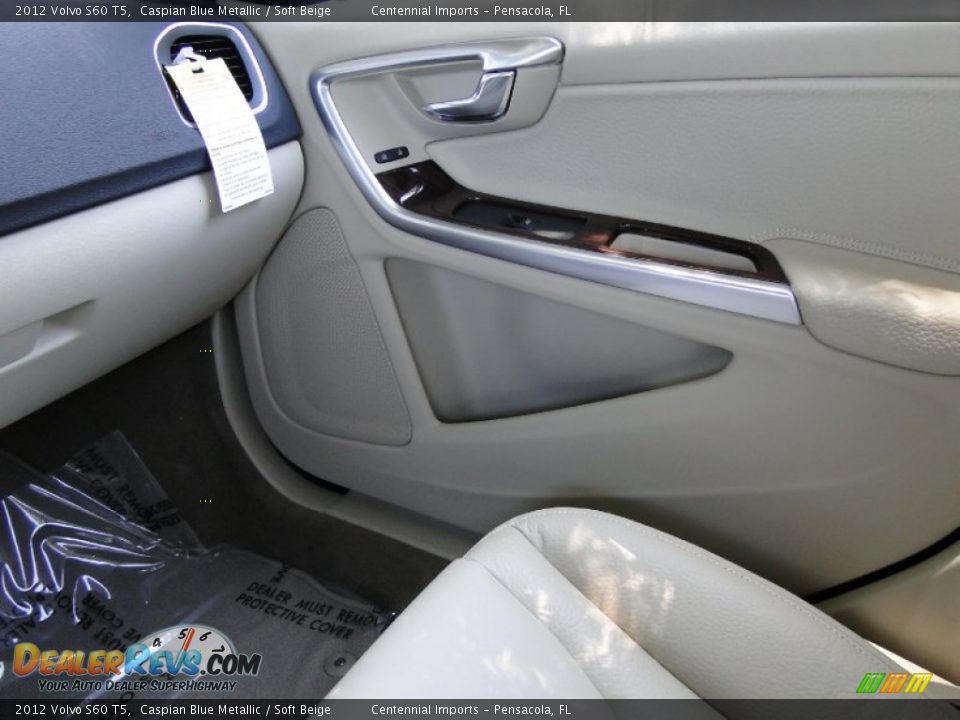 2012 Volvo S60 T5 Caspian Blue Metallic / Soft Beige Photo #18