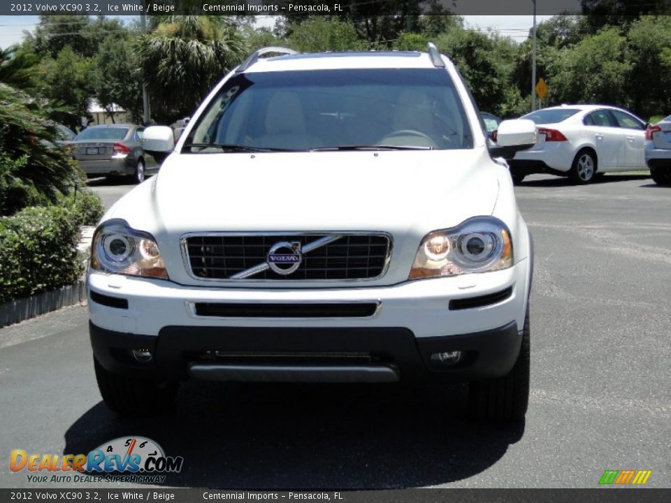 2012 Volvo XC90 3.2 Ice White / Beige Photo #10