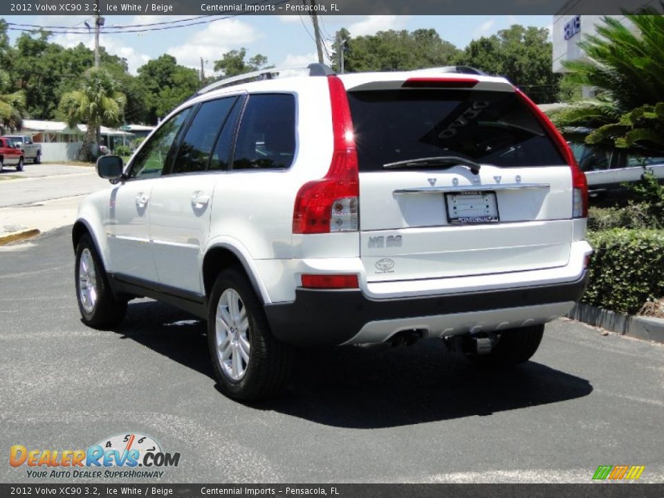 2012 Volvo XC90 3.2 Ice White / Beige Photo #13