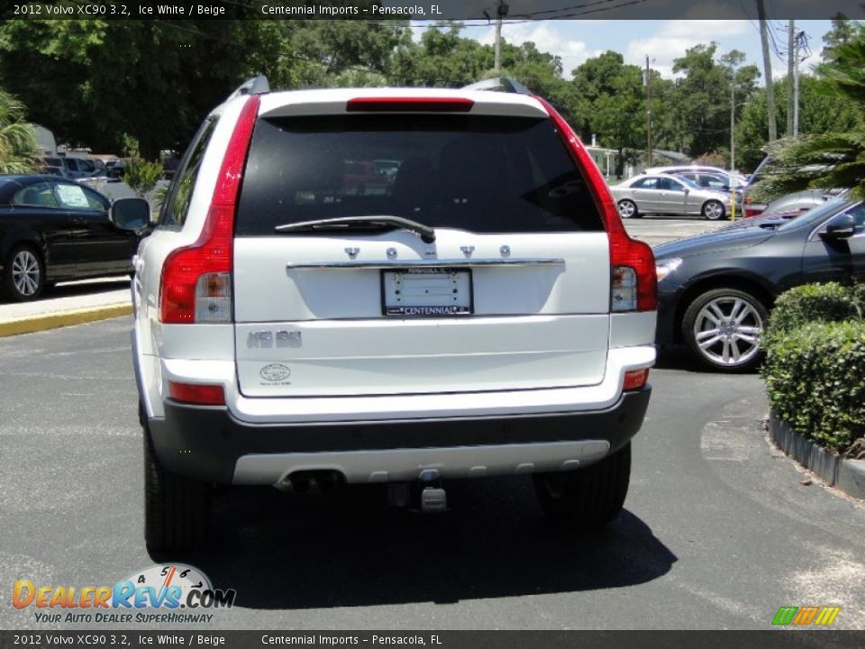 2012 Volvo XC90 3.2 Ice White / Beige Photo #14