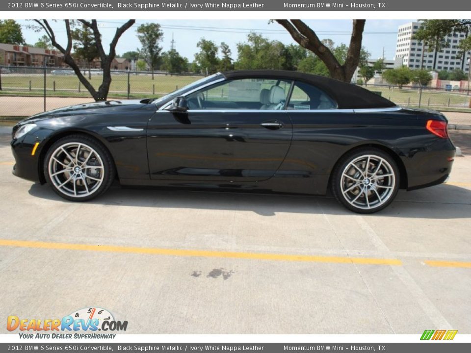 Black Sapphire Metallic 2012 BMW 6 Series 650i Convertible Photo #4