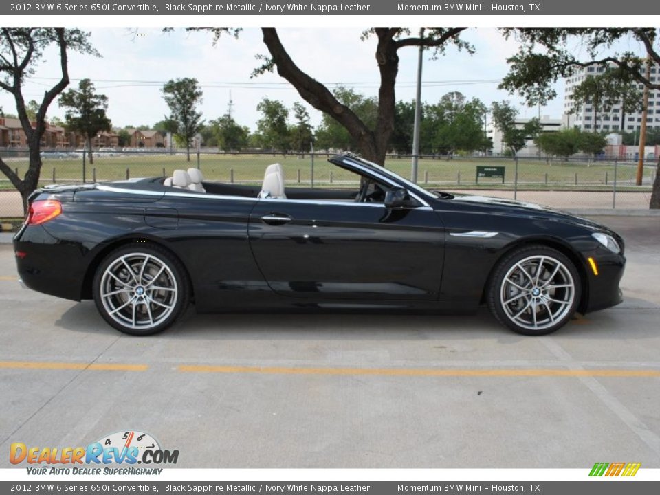 Black Sapphire Metallic 2012 BMW 6 Series 650i Convertible Photo #6