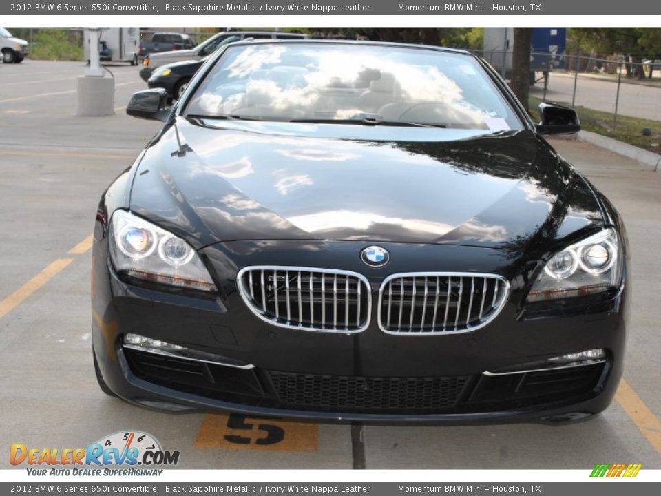 2012 BMW 6 Series 650i Convertible Black Sapphire Metallic / Ivory White Nappa Leather Photo #7