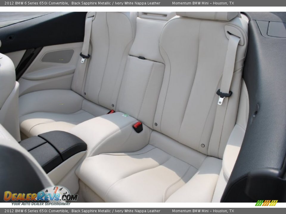 Ivory White Nappa Leather Interior - 2012 BMW 6 Series 650i Convertible Photo #17