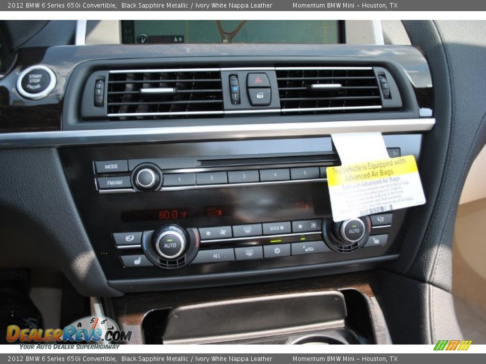 Controls of 2012 BMW 6 Series 650i Convertible Photo #20