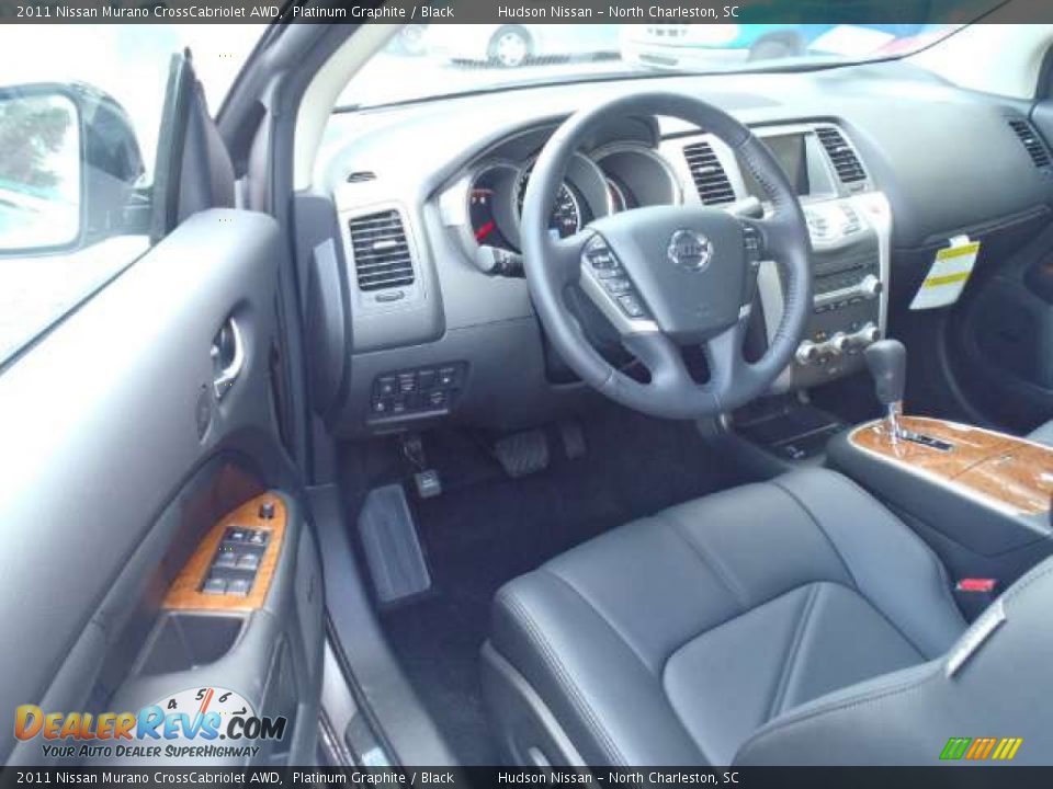 Black Interior - 2011 Nissan Murano CrossCabriolet AWD Photo #6