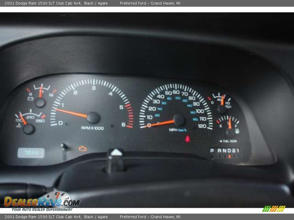 2001 Dodge Ram 1500 SLT Club Cab 4x4 Gauges Photo #10