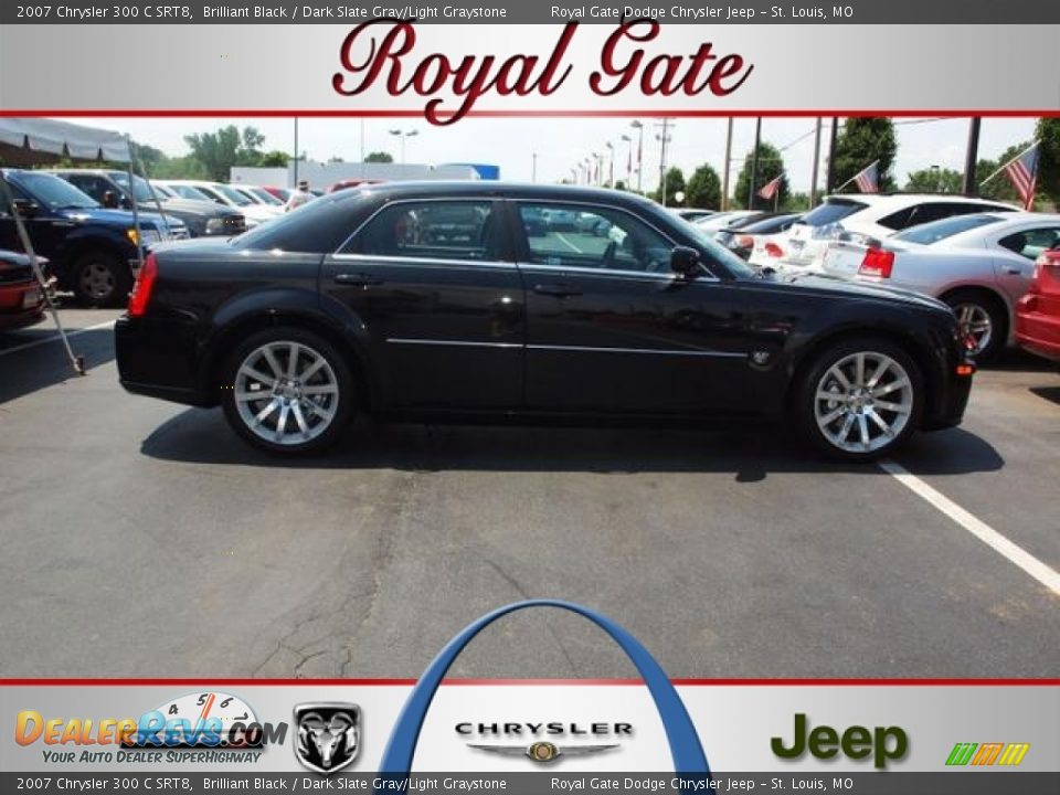 2007 Chrysler 300 C SRT8 Brilliant Black / Dark Slate Gray/Light Graystone Photo #1