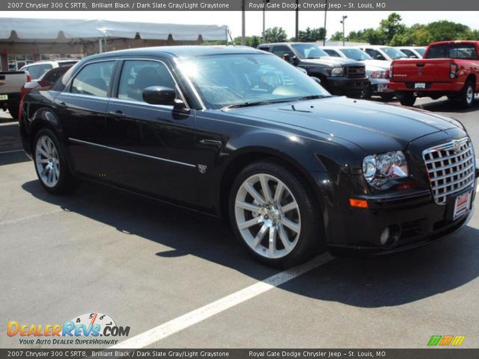 2007 Chrysler 300 C SRT8 Brilliant Black / Dark Slate Gray/Light Graystone Photo #2