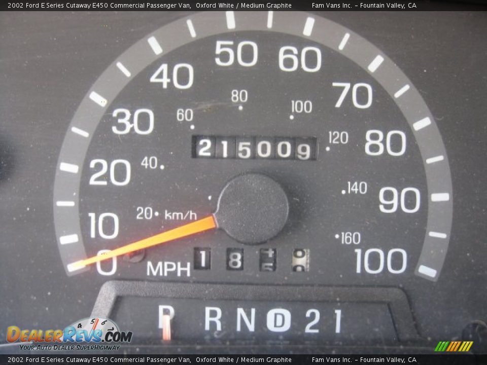 2002 Ford E Series Cutaway E450 Commercial Passenger Van Oxford White / Medium Graphite Photo #12