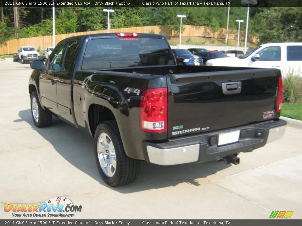 2011 GMC Sierra 1500 SLT Extended Cab 4x4 Onyx Black / Ebony Photo #3