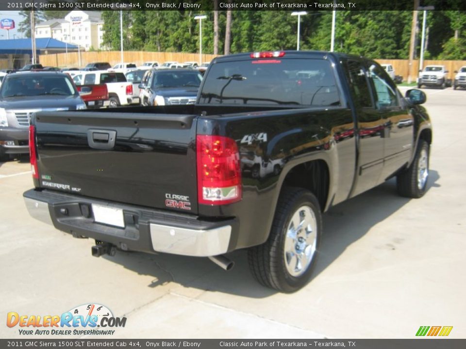 2011 GMC Sierra 1500 SLT Extended Cab 4x4 Onyx Black / Ebony Photo #5