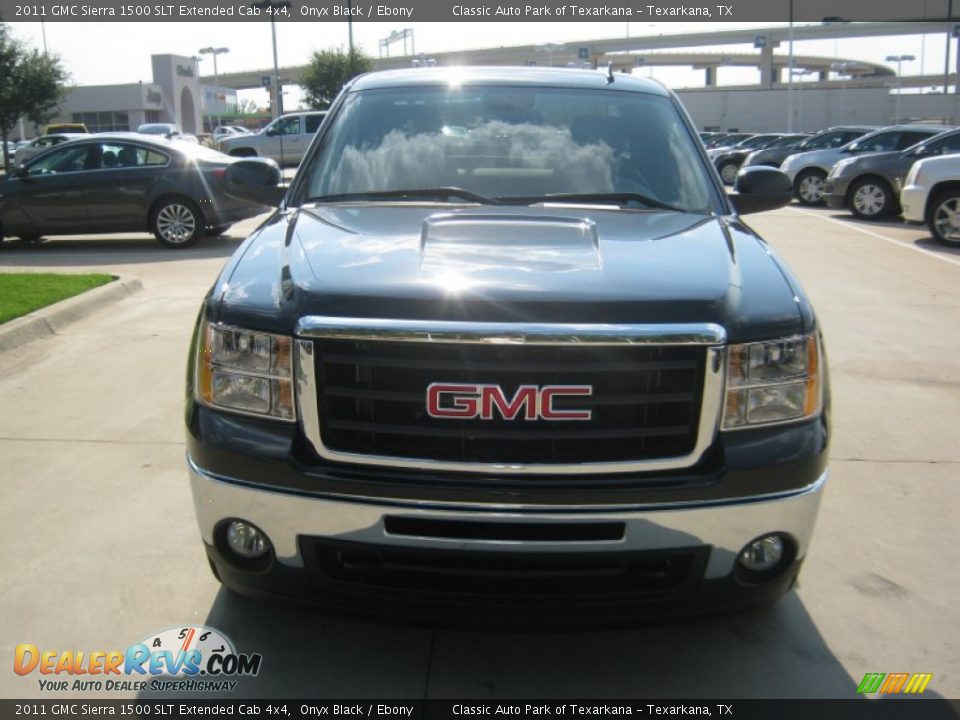 2011 GMC Sierra 1500 SLT Extended Cab 4x4 Onyx Black / Ebony Photo #8