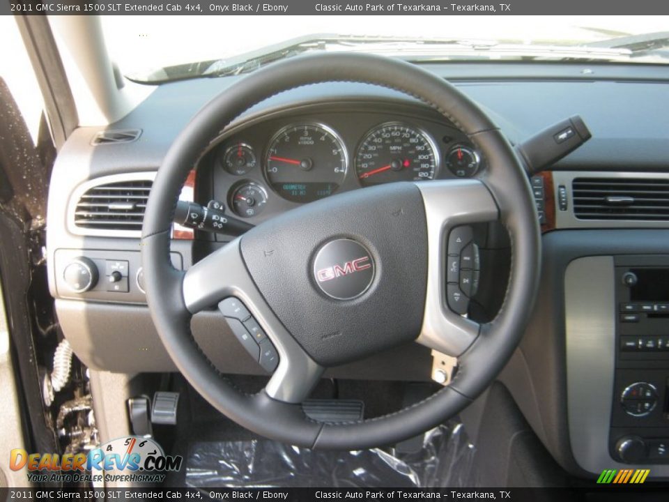 2011 GMC Sierra 1500 SLT Extended Cab 4x4 Onyx Black / Ebony Photo #10