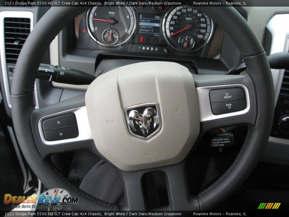 2011 Dodge Ram 5500 HD SLT Crew Cab 4x4 Chassis Steering Wheel Photo #19