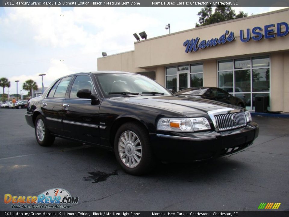 2011 Mercury Grand Marquis LS Ultimate Edition Black / Medium Light Stone Photo #2