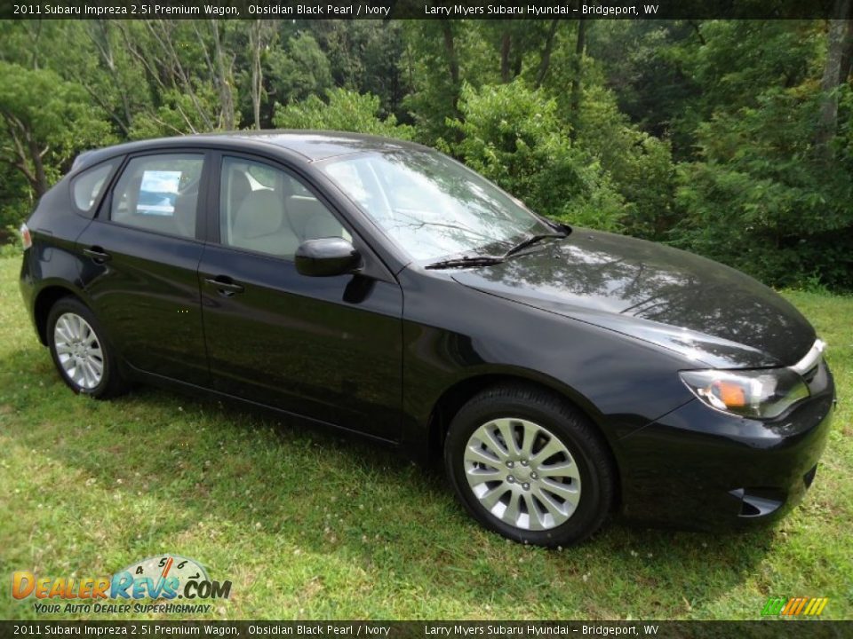 2011 Subaru Impreza 2.5i Premium Wagon Obsidian Black Pearl / Ivory Photo #1