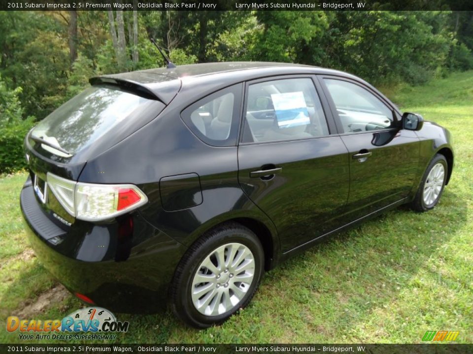 2011 Subaru Impreza 2.5i Premium Wagon Obsidian Black Pearl / Ivory Photo #3