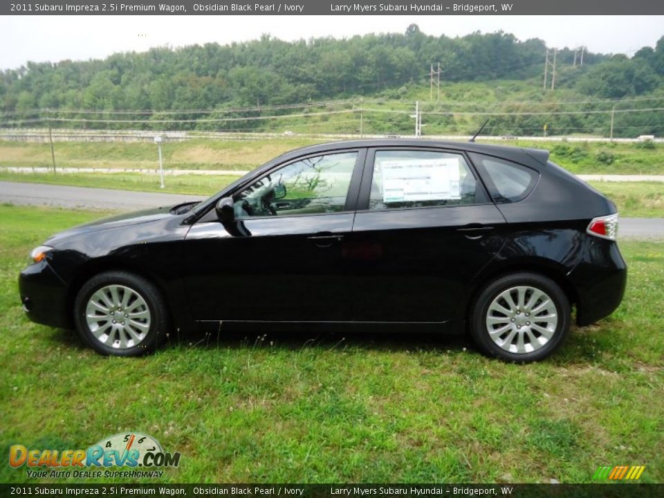 2011 Subaru Impreza 2.5i Premium Wagon Obsidian Black Pearl / Ivory Photo #6