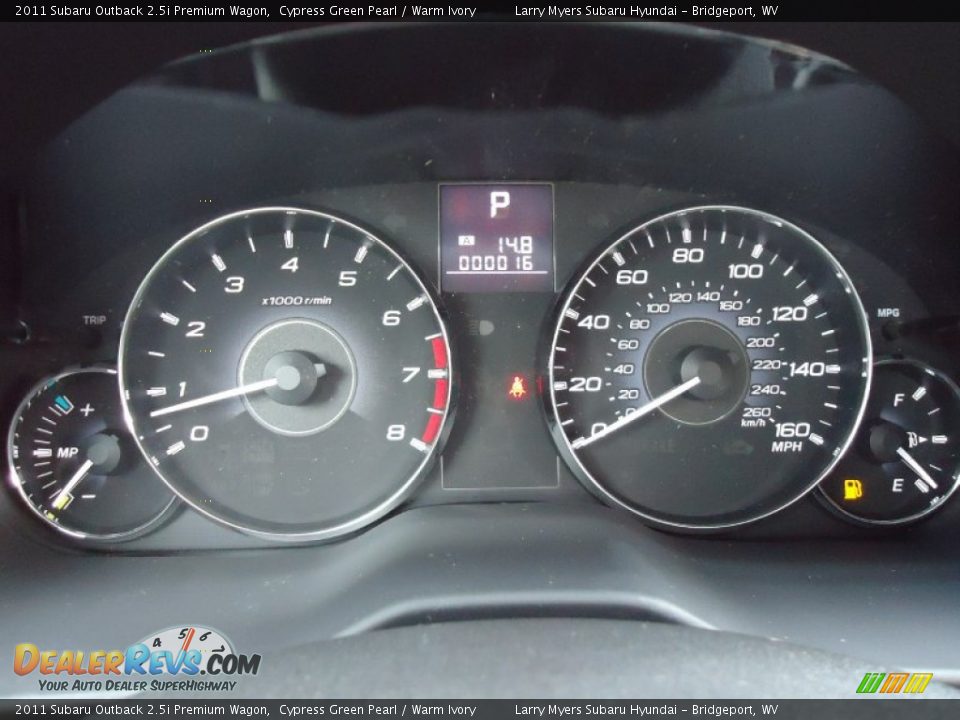 2011 Subaru Outback 2.5i Premium Wagon Gauges Photo #13